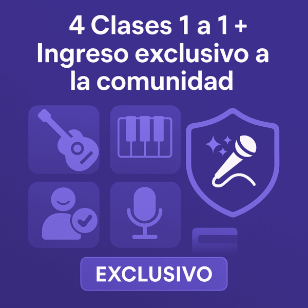 4 Clases 1:1 + Ingreso exclusivo a la comunidad